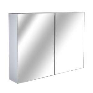 HOMCOM Badspiegelschrank zur Wandmontage weiß 15 x 80 x 60 cm (LxBxH)   Badspiegel Spiegel Schrank Badezimmerspiegel