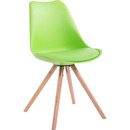 Bild 1 von CLP Retro-Stuhl Toulouse Rund Mit Kunstlederbezug   Kunstoff-Lehnstuhl Mit Holzgestell   In Verschiedenen Farben
