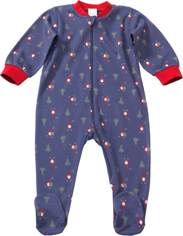 Bild 1 von PUSBLU Kinder Schlafanzug, Gr. 98/104, aus Bio-Baumwolle, blau