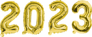 Dekorieren & Einrichten Folienballons "2023" gold 1Set