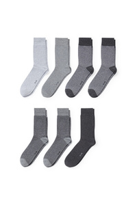 C&A Multipack 7er-Socken-Bio-Baumwolle, Grau, Größe: 39-42