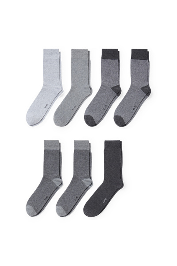 Bild 1 von C&A Multipack 7er-Socken-Bio-Baumwolle, Grau, Größe: 39-42