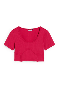 C&A CLOCKHOUSE-Crop T-Shirt, Pink, Größe: XS