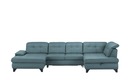 Bild 1 von Lounge Collection Wohnlandschaft Leder  Jona blau Polstermöbel