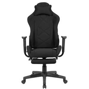 CASAVANTI Gaming Stuhl schwarz - Inklusive Rollen - Kopfkissen - Fußstütze - Rückenlehne verstellbar - Liegefunktion - höhenverstellbar - drehbar