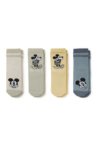 C&A Multipack 4er-Micky Maus-Baby-Socken mit Motiv, Grün, Größe: 15-17