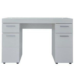 Schreibtisch AMANDA 120 x 41 cm weiß - Höhe 76 cm - 2 Drehtüren - 2 Schubkästen