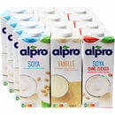 Bild 1 von ALPRO Mix-Karton Sojadrink Natur, ohne Zucker & Vanille, 12er Pack