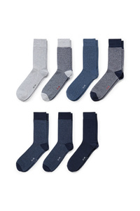 C&A Multipack 7er-Socken-Bio-Baumwolle, Blau, Größe: 39-42