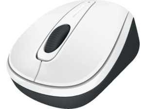 MICROSOFT Wireless Mobile Mouse 3500 Funkmaus, Weiß glänzend