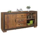 Bild 1 von CASAVANTI Sideboard 160 x 80 cm braun - Inklusive 2 Drehtüren - 3 Schubkästen - 2 Einlegeböden - massiv - Tiefe 44 cm