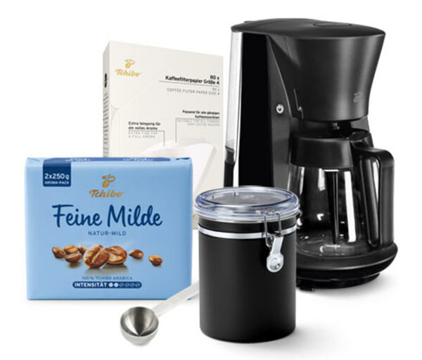 Bild 1 von Tchibo Filterkaffeemaschine »Let's Brew« inkl. Kaffeelot, Aromadose, Filterpapier und Feine Milde Kaffee
