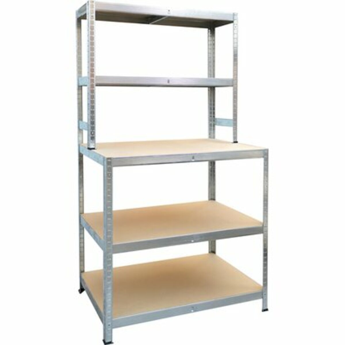 Bild 1 von Metall-Werkbank mit Regalaufsatz 180 cm x 100 cm x 60 cm Verzinkt
