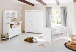 Pinolino® Babyzimmer-Komplettset »Florentina«, (Set, 4-St), extrabreit groß mit Regalaufsatz, Made in Europe