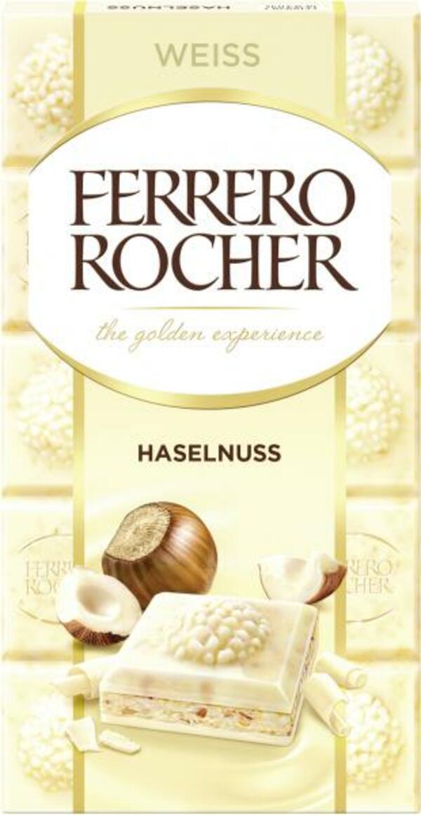 Bild 1 von Ferrero Rocher Tafel Weiss Haselnuss