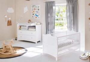 Pinolino® Babymöbel-Set »Florentina«, (Spar-Set, 2-St), extrabreit, mit Kinderbett und Wickelkommode, Made in Europe