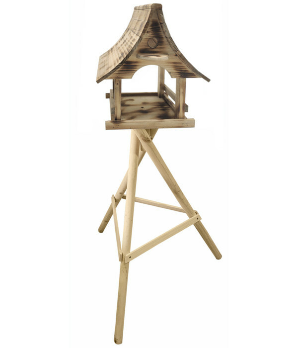 Bild 1 von Dehner Natura Futterhaus Pagode geflammt, inkl. Ständer, ca. B75/H142/T65 cm