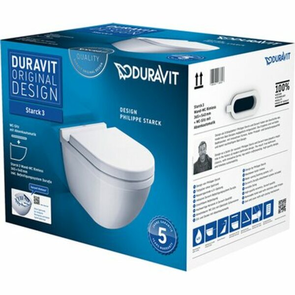 Bild 1 von Duravit WC-Set Starck 3 Weiß spülrandlos Inkl. WC-Sitz