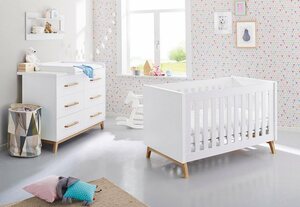 Pinolino® Babymöbel-Set »Riva«, (Spar-Set, 2-St), extrabreit, mit Kinderbett und Wickelkommode
