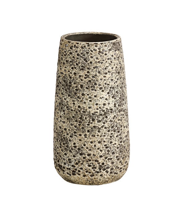 Bild 1 von Dehner Keramik-Vase Stef, rund, braun, ca. Ø16/H30 cm