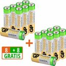 Bild 1 von GP Batteries »16 Stück (8+8) AA Mignon Super Alkaline, 1,5V« Batterie, (1,5 V, 16 St)