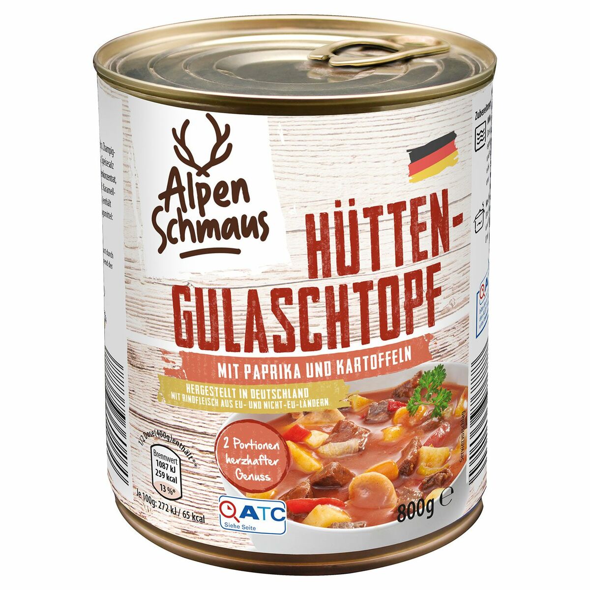 Bild 2 von ALPENSCHMAUS Hüttengulasch- oder Sauerkrauttopf 800 g