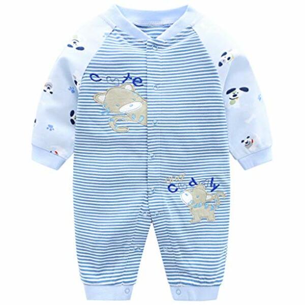 Bild 1 von Baby Strampler Spielanzug Jungen Mädchen Schlafanzug Baumwolle allgemeins Baby-Nachtwäsche, 9-12 Monate