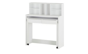 Schreibtisch mit Aufsatzregal weiß Maße (cm): B: 100 H: 115,8 T: 63 Tische
