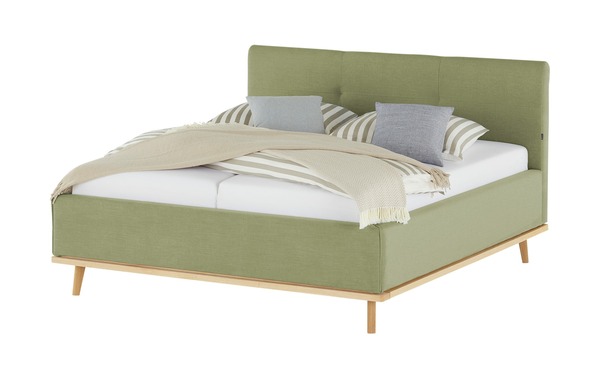 Bild 1 von Musterring Polsterbett mit Bettkasten Delphi Variante A grün Maße (cm): B: 178 H: 118 Betten