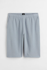 H&M Baumwoll-Sweatshorts Relaxed Fit Grau in Größe XS. Farbe: Grey