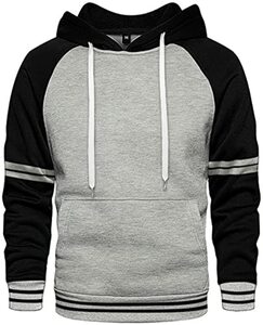 JACKETOWN Herren Sweatshirt Mit Hood Dick Winter Joggingjacke Outdoor Hoodie für Herren (2101 Schwarz Grau XL)