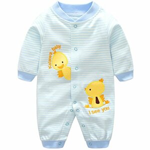 Baby Strampler Jungen Schlafanzug, Baumwolle Overalls Spielanzug mit Druckknöpfen Gesticktes Motiv Verliert Nicht die Farbe Baby-Nachtwäsche für Jungen 3-6 Monate