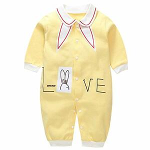 Baby Strampler Mädchen Schlafanzug, Baumwolle Overalls Spielanzug mit Druckknöpfen Gesticktes Motiv Verliert Nicht die Farbe Baby-Nachtwäsche für Jungen 1-3 Monate