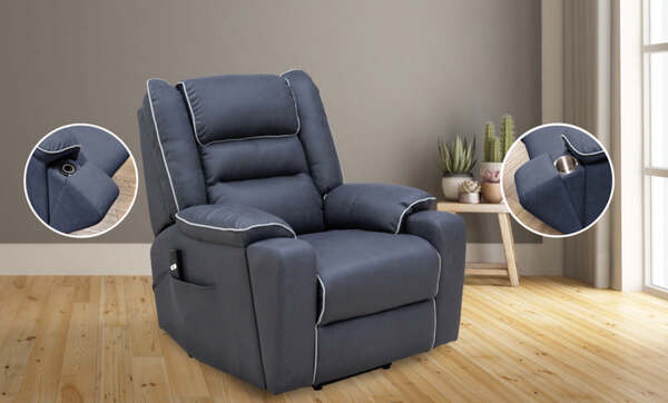 Bild 1 von FEMO XL TV-Sessel mit elektrischer Aufstehhilfe, Relaxfunktion, Getränkehalter & induktives Laden
