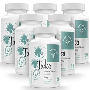 TUDCA ( Tauroursodeoxycholic Acid ) 6 Pack- Nahrungsergänzungsmittel für Leber - 1000mg pro Portion, Premium Qualität, hohe Absorption - 360 Kapseln