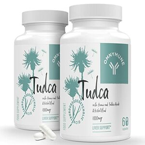 TUDCA 1000mg pro Portion, 120 Kapseln (2 Pack), Tauroursodeoxycholic Acid für Leber, Premium Qualität, hohe Absorption, Entgiftung, Reinigung
