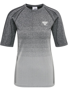 Hummel hmlGG12 TRAINING SEAMLESS S/S WOMAN, Sport – T-Shirts in Größe XS. Farbe: Black melange