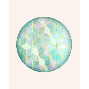 Komar Wandbild Mosaik Circle Verde Abstrakt B/L: ca. 40x50 cm