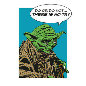 Komar Wandbild Star Wars Classic Comic Quote Yoda Star Wars B/L: ca. 30x40 cm