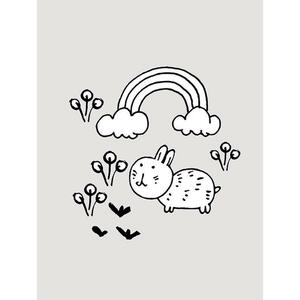 Komar Wandbild Scribble Bunny