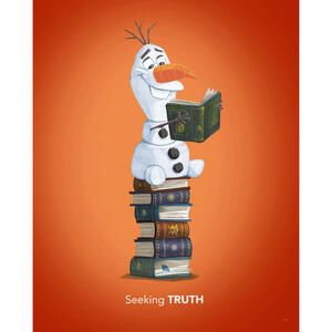 Komar Wandbild Frozen Olaf Reading Disney B/L: ca. 40x50 cm