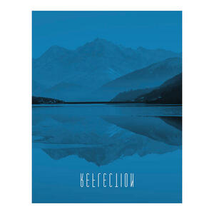 Komar Wandbild Word Lake Reflection Blue Natur B/L: ca. 40x50 cm