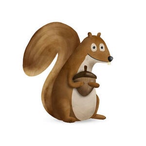 Komar Wandbild Cute Animal Squirrel