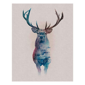 Komar Wandbild Animals Forest Deer Hirschkopf B/L: ca. 40x50 cm