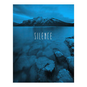 Komar Wandbild Word Lake Silence Blue Natur B/L: ca. 40x50 cm