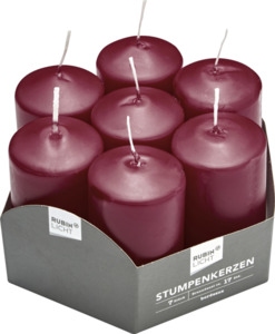 Rubin Licht Stumpenkerze Bordeaux 90x50mm