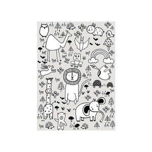 Komar Wandbild Scribble Park Tiere B/L: ca. 50x70 cm