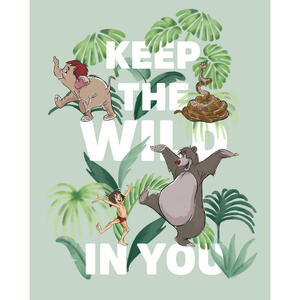 Komar Wandbild Jungle Book Keep the Wild Disney B/L: ca. 40x50 cm