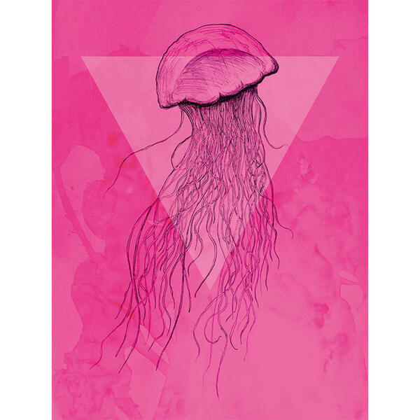 Bild 1 von Komar Wandbild Jellyfish Pink Tiere B/L: ca. 30x40 cm