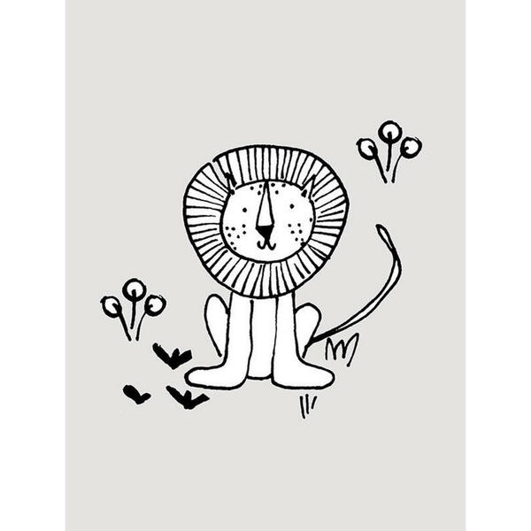Bild 1 von Komar Wandbild Scribble Lion Löwe B/L: ca. 30x40 cm